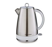 Morphy Richards Mexborough 1.7L Kettle, Stainless Steel, 3K Rapid Boil, 360 Base, Anti-Lime Scale Filter, Boil Dry Protection, Illuminated On/Off Switch, Water Window, Ring Pull, White Trim, 102903