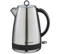 Morphy Richards Mexborough 1.7L Kettle, Stainless Steel, 3K Rapid Boil, 360 Base, Anti-Lime Scale Filter, Boil Dry Protection, Illuminated On/Off Switch, Water Window, Ring Pull, Black Trim, 102901