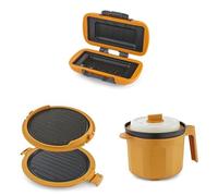 Morphy Richards MICO Microwave Cooking Bundle - Toasted Wrap Maker, Round Grill & 1.2L Saucepan with Lid, Heatwave Technology, Non-Stick, Dishwasher Safe, Office Lunch & Student Kitchen