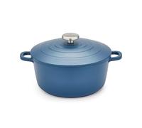 Morphy Richards Cast Aluminium Casserole, 24cm/4.1L, Non Stick Coating, Lightweight Design, Oven Safe, Self-Basting, Suitable for all Hobs, Blue, 851252