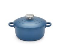 Morphy Richards Cast Aluminium Casserole, 20cm/2.3L, Non Stick Coating, Lightweight Design, Oven Safe, Self-Basting, Suitable for all Hobs, Blue, 851001