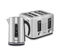 Morphy Richards Motive Kettle and Toaster Set (Brushed Steel)