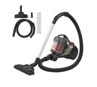 Morphy Richards MRXCYLINDERFLEX Powersphere Cylinder Vacuum, 2.1L, HEPA Filter, 13 KPA, Cyclone Filtration, 5m Automatic Cord, Carpets & Hard Floors, Pet Friendly, Energy Class A, Grey & Red, 700010