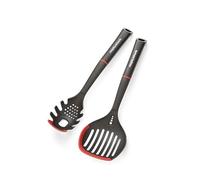 Morphy Richards Pasta Server and Skimmer Set, Heat Resistant Nylon & Silicone Utensils | Non-Stick Safe | Portion Measurer, Grater, Herb Stripper, Saw Tooth Edge| Dishwasher Safe | 869003