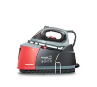 Morphy Richards Power Steam Elite + Steam Generator Iron, Ceramic Non-stick Soleplate, 310g Steam Boost, 200g Steam Output, 6 Bar, Auto Clean, 1.3L Water Tank, 1.8m Cord, 2400W, Black/Red, 332013