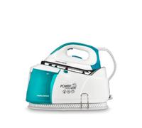 Morphy Richards PowerSteam Elite Steam Generator Iron, Ceramic Non Stick Soleplate, Auto Clean, 170g Output, 4.5 Bar, Detachable 1.35L Water Tank, 1.8m Cord, 2400W, White and Green, 332014