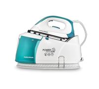 Morphy Richards PowerSteam Elite Steam Generator Iron, Ceramic Non Stick Soleplate, Auto Clean, 170g Output, 4.5 Bar, Detachable 1.35L Water Tank, 1.8m Cord, 2400W, White and Green, 332014