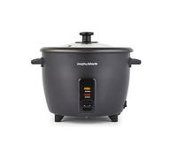 Morphy Richards Rice Cooker, 1.5L, 8 Cups, Compact, Automatic Cooking, User Friendly, Non-stick Aluminum Inner Pot, Glass Lid, Easy Clean, Keep Warm, Includes Steam Tray and Accessories, 471001