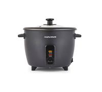 Morphy Richards Rice Cooker, 1.5L, 8 Cups, Compact, Automatic Cooking, User Friendly, Non-stick Aluminum Inner Pot, Glass Lid, Easy Clean, Keep Warm, Includes Steam Tray and Accessories, 471001