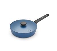 Morphy Richards Saute Pan, Forged Aluminium, 24cm, Non Stick Ceramic Coating, Soft Touch Handles, Oven Safe Up to 180c, Suitable for All Hobs, Blue, 852252