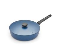 Morphy Richards Saute Pan, Forged Aluminium, 28cm, Non Stick Ceramic Coating, Soft Touch Handles, Oven Safe Up to 180c, Suitable for All Hobs, Blue, 852502