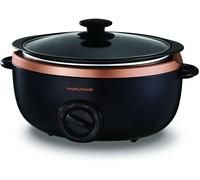 Morphy Richards Sear and Stew 3.5L Oval Slow Cooker Black Rose Gold 3 Settings