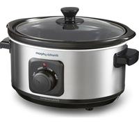 MORPHY RICHARDS Sear and Stew Slow Cooker - Black & Silver, Silver/Grey,Black