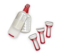 Morphy Richards Grater and Peeler Set, 7-in-1 Kitchen Utensils | Easy Storage | Soft-Touch Handles | Stackable Design | Safety Guard | Dishwasher Safe | Cheese, Veg & Julienne Prep | 869004