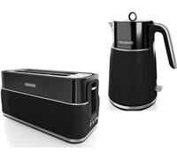 Morphy Richards Signature Opulent Black 1.5L 3Kw Jug Kettle And 4-Slice Toaster Matching Set