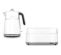Morphy Richards Signature White Jug Kettle & 4 Slice Toaster Set