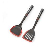 Morphy Richards Slotted and Solid Turner Set, Heat Resistant Nylon & Silicone Cooking Utensils | Non-Stick| Garlic/Ginger Grater, Herb Stripper, Saw Tooth Edge | Dishwasher Safe Kitchen Tools, 869001