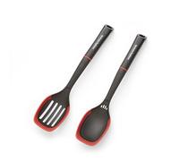 Morphy Richards Solid and Slotted Spoon Set, Heat Resistant Nylon & Silicone Cooking Utensils | Non-Stick | Built-in Measuring Spoon, Herb Stripper & Drainage | Dishwasher Safe Kitchen Tools, 869000