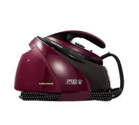 Morphy Richards SpeedSteam Pro Steam Generator Iron, Ceramic Soleplate, Autoclean, 70g to 120g Rates, 590g Boost, 7 Bar Pressure, 1.6L Water Tank, 1.8m Cord, 3000W, Black and Mulberry, 332102