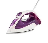 Morphy Richards Steamflow Turbo Steam Iron, Non Stick Ceramic Soleplate, 35g Output, Temperature Controls, Anti-Scale and Drip, 320ml Water Tank, 2400W, Pink, White and Amethyst, 302011