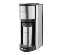Morphy Richards Tazza Pour & Go, Single Cup Coffee Machine, Includes Travel Mug, Bean To Cup, 35g Integrated Grinder, Easy Operation, Coffee On The Go, 900W, Stainless Steel, 162105