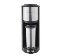 Morphy Richards Tazza Pour & Go, Single Cup Coffee Machine, Includes Travel Mug, Bean To Cup, 35g Integrated Grinder, Easy Operation, Coffee On The Go, 900W, Stainless Steel, 162105