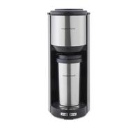 Morphy Richards Tazza Pour & Go, Single Cup Coffee Machine, Includes Travel Mug, Bean To Cup, 35g Integrated Grinder, Easy Operation, Coffee On The Go, 900W, Stainless Steel, 162105