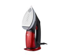 Morphy Richards Turbo Steam 2-in-1 Garment Steamer & Travel Iron, Eco & Boost Mode, 35g Output, Vertical & Horizontal, Curtains, Upholstery, Bedding, Kills Bacteria & Odours, 1800W, Red/Black, 361001