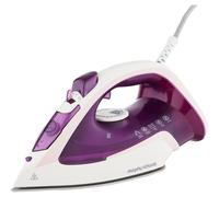 Morphy Richards Steamflow Turbo Steam Iron, Non Stick Ceramic Soleplate, 35g Output, Temperature Controls, Anti-Scale and Drip, 320ml Water Tank, 2400W, Pink, White and Amethyst, 302011