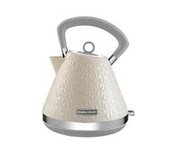 Morphy Richards Vector Pyramid Kettle, 1.5L, 3kW Rapid Boil, Anti Limescale Filter, Boil Dry Protection, Water Window, Pull Ring Removeable Lid, 360 Cordless Base, Cream, 108132