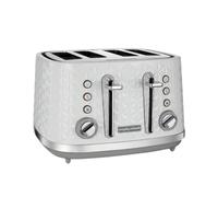 Morphy Richards Vector 4 Slice Toaster, High Gloss Geometric Design, Defrost and Reheat, Variable Width Slots, Removeable Crumb Tray,?White, 248134