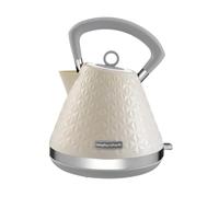Morphy Richards Vector Pyramid Kettle, 1.5L, 3kW Rapid Boil, Anti Limescale Filter, Boil Dry Protection, Water Window, Pull Ring Removeable Lid, 360