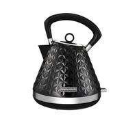 Morphy Richards Vector Pyramid Kettle, 1.5L 3kW Rapid Boil, Anti Limescale Filter, Boil Dry Protection, Water Window, Pull Ring Removeable Lid, 360 Cordless Base, Black, 108131