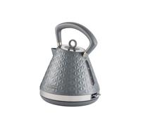 Morphy Richards Vector Pyramid Kettle, 1.5L 3kW Rapid Boil, Anti Limescale Filter, Boil Dry Protection, Water Window, Pull Ring Removeable Lid, 360 Cordless Base, Grey, 108135