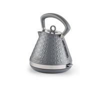 Morphy Richards Vector Pyramid Kettle, 1.5L 3kW Rapid Boil, Anti Limescale Filter, Boil Dry Protection, Water Window, Pull Ring Removeable Lid, 360 Cordless Base, Grey, 108135