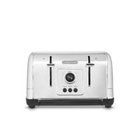Morphy Richards Venture Brushed 4 Slice Toaster - Brushed Stainless Steel - Defrost Setting - High Lift Feature - 240130