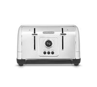 Morphy Richards Venture Brushed 4 Slice Toaster - Brushed Stainless Steel - Defrost Setting - High Lift Feature - 240130