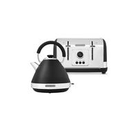 Morphy Richards Venture 1.5L Kettle and 4 Slice Toaster Black Breakfast set