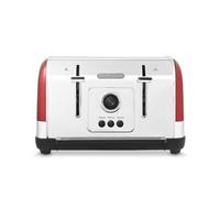 Morphy Richards Venture Red 4 Slice Toaster - Defrost Setting - High Lift Feature - 240133
