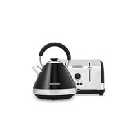 Morphy Richards Venture Retro 4 Slice Toaster, Radio Dial, Variable Browning Control, Width Slots, Removable Crumb Tray, 1900W, Basalt and Nickel, 240335