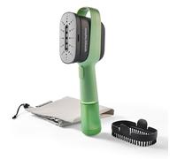 Morphy Richards Vibe Travel Garment Steamer & Storage Bag, No Ironing Board Needed, Travel Iron, Lightweight, Quick Heat-up, Detachable Water Tank, LED Lights, Detachable Lint Brush, Green, 361002