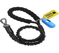 Morpilot Bungee Dog Lead, Strong Shock Absorbing Stretchy Nylon Dog Rope, Anti Pull Training Lead for Medium & Large Dogs, Reflective, Black