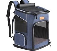 Morpilot Cat Backpack, Dog Backpack for Cats, Dogs, Foldable Pet Backpack with Transparent Mesh Window, Breathable and Lightweight Dog Bag