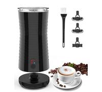 morpilot Electric Milk Frother 4-in-1, Milk Frother for Hot and Cold Milk Froth, Automatic with 4 Modes, Non-Slip Design, 400 W, 240 ml (Black)