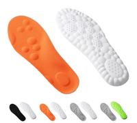 Morrat Insole, Soft 4D Cloud Technology Insole, Memory Foam Insoles Shock-Absorbing Foot SupportInsoles for Women Men (Orange, 9.5-10.5（Women）)