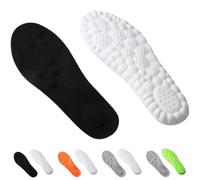 Morrat Insole, Soft 4D Cloud Technology Insole, Memory Foam Insoles Shock-Absorbing Foot SupportInsoles for Women Men (Black, 3.5-4.5（Women）)