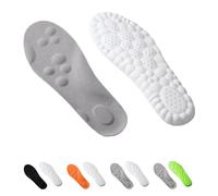 Morrat Insole, Soft 4d Cloud Technology Insole, Memory Foam Insoles Shock-Absorbing Foot SupportInsoles for Women Men(Grey,35-36)