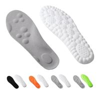 Morrat Insole, Soft 4D Cloud Technology Insole, Memory Foam Insoles Shock-Absorbing Foot SupportInsoles for Women Men (Gray, 6.5-7.5（Women）)