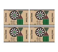 Morrell Yellow Jacket MOD Pro Games Wrap with Tic Tac Toe, Archery Pong, Connect 3, and Dart Board Bullseye for Archery Target, 4 Pack, Tan