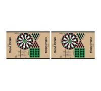 Morrell Yellow Jacket MOD Pro Games Wrap with Tic Tac Toe, Archery Pong, Connect 3, and Dart Board Bullseye for Archery Target, 2 Pack, Tan